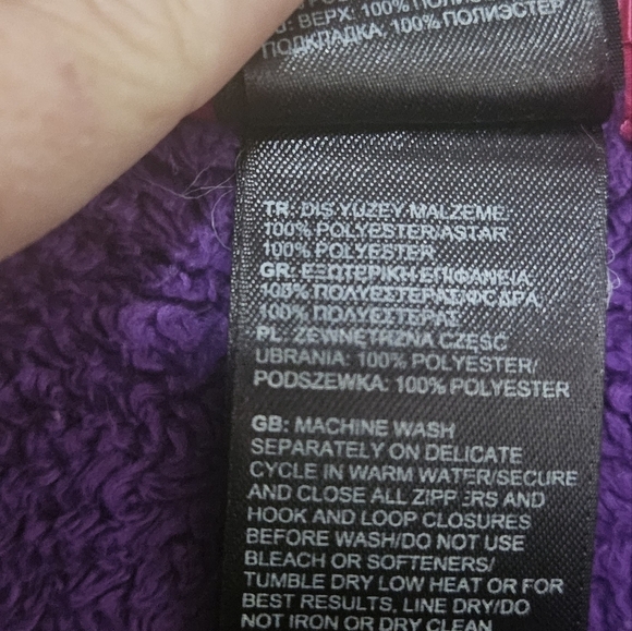 Kids North Face Terricloth like jacket size xl (18) - Picture 8 of 16